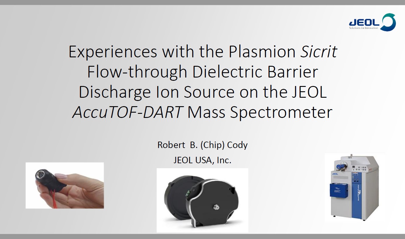 Cover slide of the webinar about Experiences With The Plasmion SICRIT implying its streaming offer on Plasmion Downloads